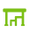 Tank bases, stands, piers and steps icon