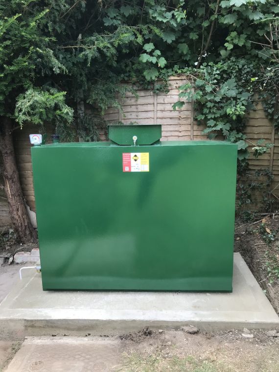 Domestic oil storage tank installation